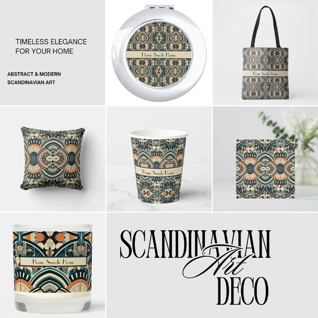 Scandinavian Art Deco customizable Throw Blanket (Creator Uploaded)