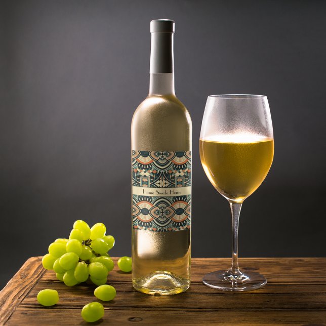 Scandinavian Art Deco customizable  Wine Label (Creator Uploaded)