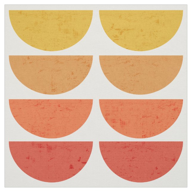 Scandinavian Art Midcentury Sunset Bowls Fabric (Swatch)