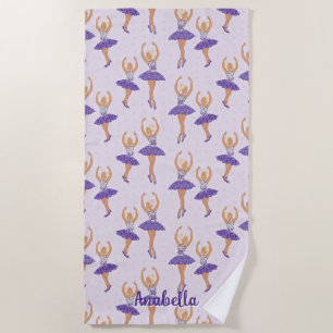 Scandinavian Ballet Ballerina Custom Beach Towel