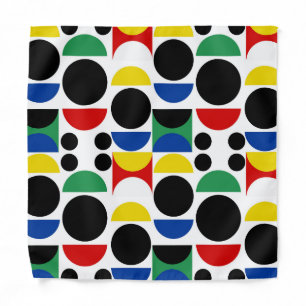 Scandinavian Bauhaus Mid-Century Pattern Bandana