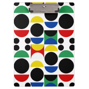 Scandinavian Bauhaus Mid-Century Pattern Clipboard