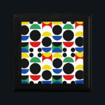 Scandinavian Bauhaus Mid-Century Pattern Gift Box<br><div class="desc">Seamless Repeat Geometric Scandinavian Nordic bauhaus Style Mid century Red,  black,  yellow,  blue and green circles and semi circle shapes Decorative Modern Pattern Design on white background</div>
