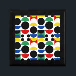 Scandinavian Bauhaus Mid-Century Pattern Gift Box<br><div class="desc">Seamless Repeat Geometric Scandinavian Nordic bauhaus Style Mid century Red,  black,  yellow,  blue and green circles and semi circle shapes Decorative Modern Pattern Design on white background</div>