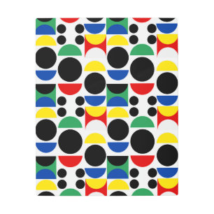Scandinavian Bauhaus Mid-Century Pattern Metal Print