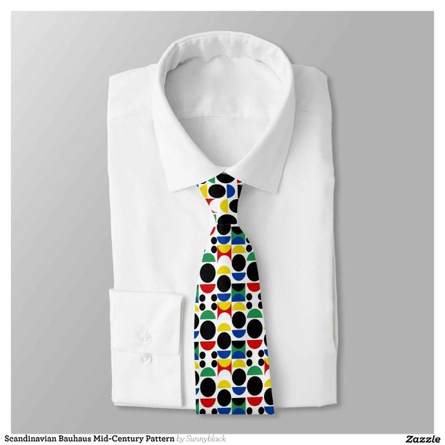 Scandinavian Bauhaus Mid-Century Pattern Neck Tie (Creator Uploaded)