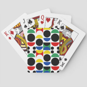 Scandinavian Bauhaus Mid-Century Pattern Poker Cards