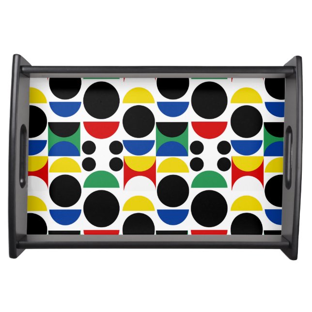 Scandinavian Bauhaus Mid-Century Pattern Serving Tray (Front)