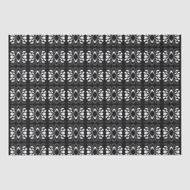 Scandinavian Black and White Flair All Occasion Tissue Paper (Front)