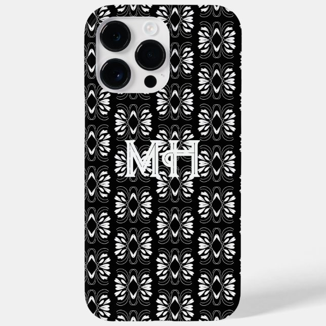 Scandinavian Black and White Modern Flair Design Case-Mate iPhone Case (Back)