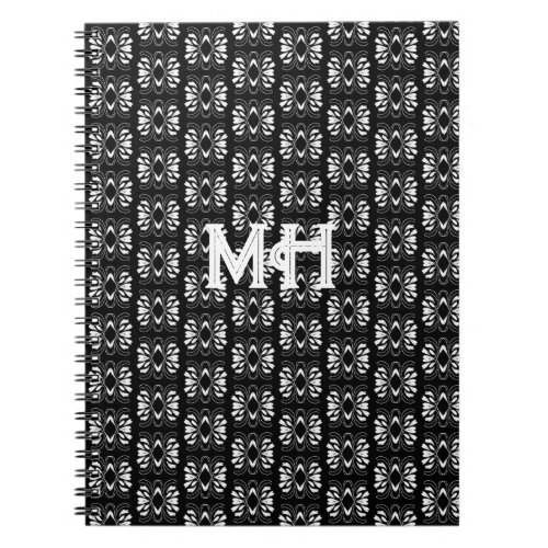 Scandinavian Black and White Modern Flair Design  Notebook