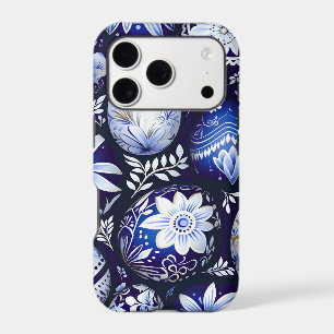 Scandinavian Blue Easter Egg Spring Floral iPhone 17 Pro Case