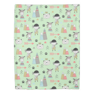 Scandinavian Boho Wilderness Fun Duvet Cover