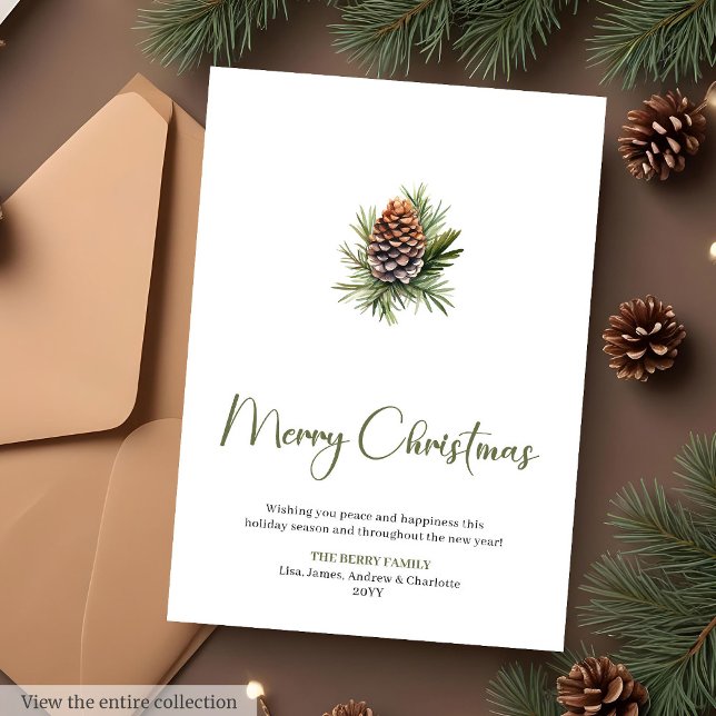 Scandinavian Botanical Cozy Christmas Greeting  Holiday Card (Scandinavian Botanical Cozy Christmas Greeting Card

)