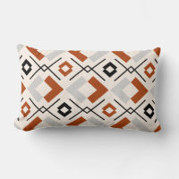 Scandinavian burnt orange gray and beige geometric