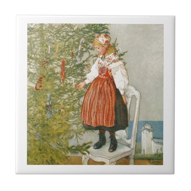 Scandinavian Christmas Ceramic Tile (Front)