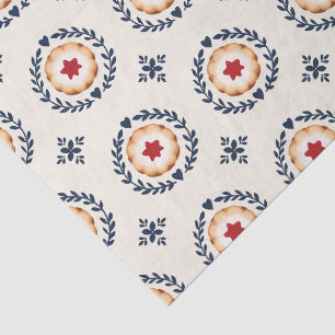 Scandinavian Christmas Cookie Pattern Tissue Paper