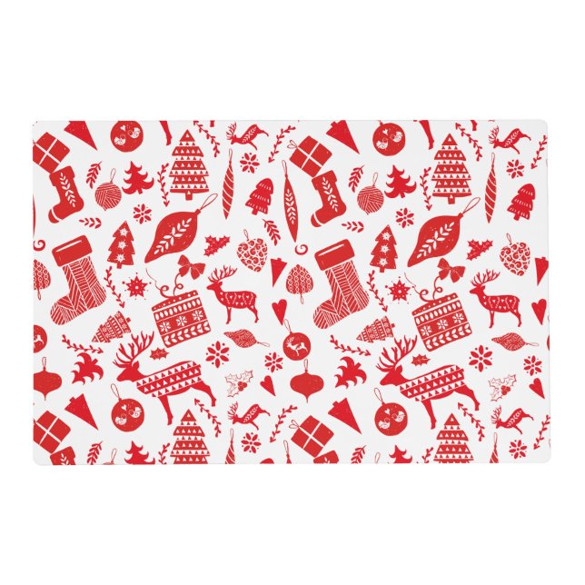 Scandinavian Christmas Festive Placemat (Front)