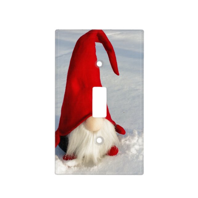 Scandinavian Christmas Gnome Light Switch Cover (Front)