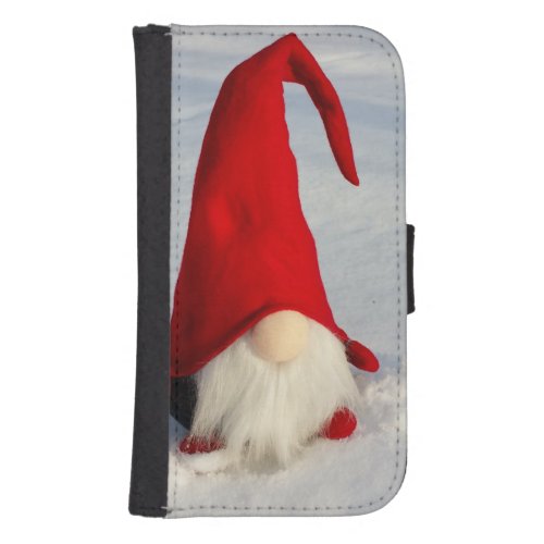 Scandinavian Christmas Gnome Wallet Phone Case For Samsung Galaxy S4