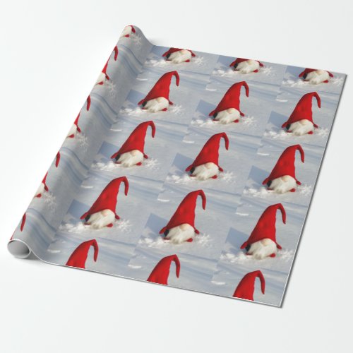 Scandinavian Christmas Gnome Wrapping Paper