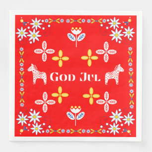 Scandinavian Christmas God Jul napkins