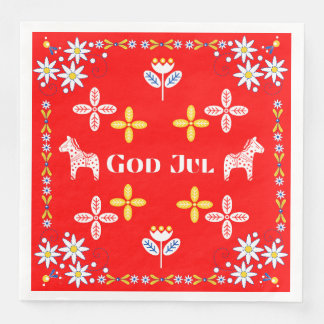 Scandinavian Christmas God Jul napkins