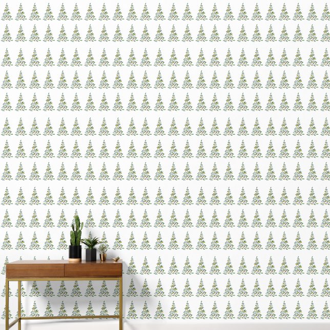 Scandinavian Christmas Illustration Wallpaper  (Hallway)