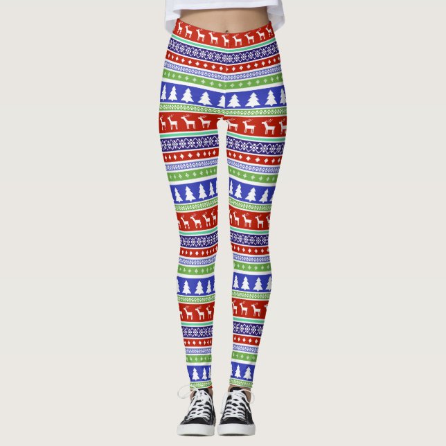 scandinavian christmas leggings (Front)