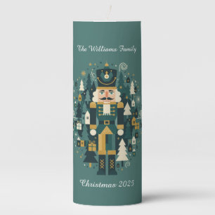 Scandinavian Christmas Nutcracker Pillar Candle