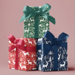Scandinavian Christmas Reindeer Nordic Wrapping Paper Sheets<br><div class="desc">This design may be personalized by choosing the Edit Design option. You may also transfer onto other items. Contact me at colorflowcreations@gmail.com or use the chat option at the top of the page if you wish to have this design on another product or need assistance with this design. See more...</div>