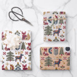 Scandinavian Christmas reindeer Woodland Animals  Wrapping Paper Sheets<br><div class="desc">Scandinavian reindeer Woodland Animals Christmas</div>