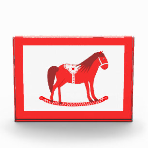 Scandinavian Christmas Rocking Horse Acrylic Award