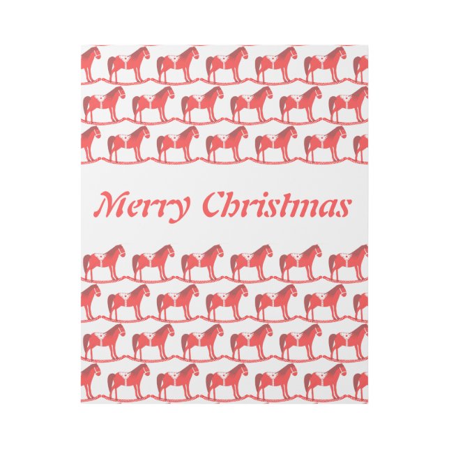 Scandinavian Christmas Rocking Horse Custom Gallery Wrap (Front)