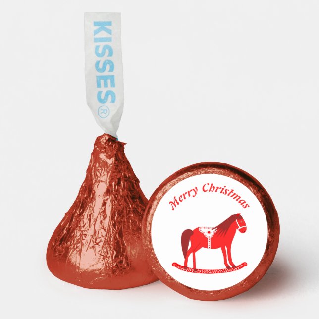 Scandinavian Christmas Rocking Horse Custom Hershey®'s Kisses® (Front)