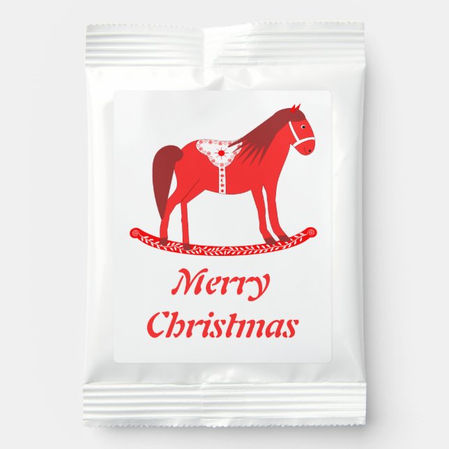 Scandinavian Christmas Rocking Horse Custom Margarita Drink Mix (Front)