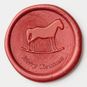 Scandinavian Christmas Rocking Horse Custom Wax Seal Sticker