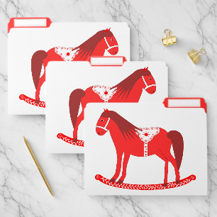 Scandinavian Christmas Rocking Horse File Folder