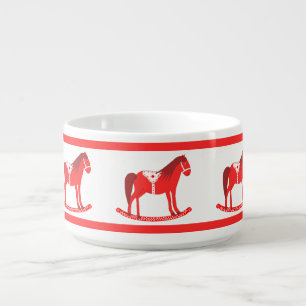 Scandinavian Christmas Rocking Horse Patterned Bowl