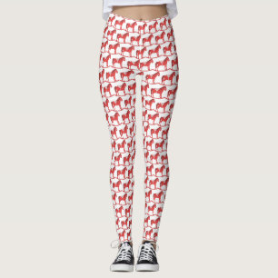 Scandinavian Christmas Rocking Horse Patterned Leggings