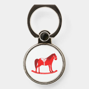 Scandinavian Christmas Rocking Horse Phone Ring Stand