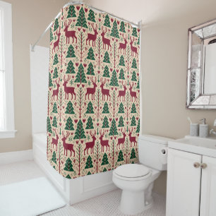Scandinavian Christmas Shower Curtain