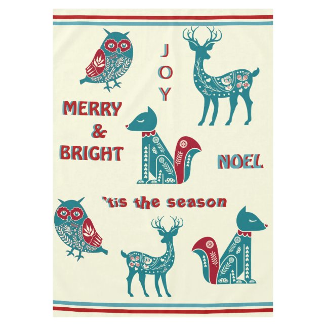 Scandinavian Christmas   Tablecloth (Front)