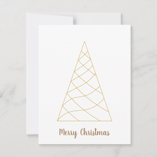 Scandinavian Christmas Tree Clean Simple Holiday  Note Card (Front)