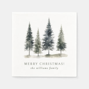 Scandinavian Christmas Tree Holiday Napkins