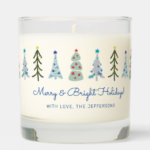 Scandinavian Christmas Tree Name and Greeting Scented Candle