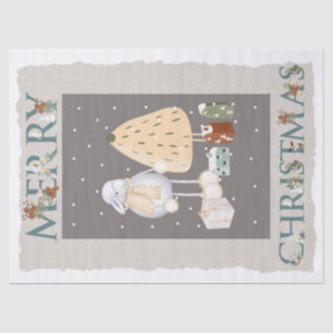 Scandinavian Christmas Winter Animal Tissue Paper