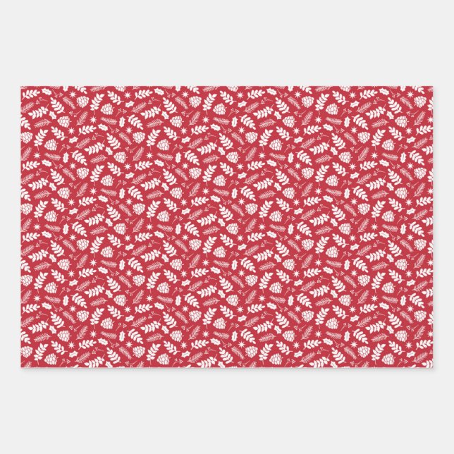 Scandinavian Christmas Wrapping Paper Sheets (Front)