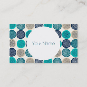 Scandinavian Circle Dots Mandala Pattern 1 Business Card