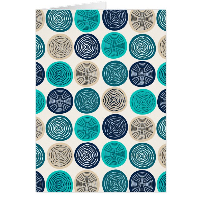Scandinavian Circle Dots Mandala Pattern 1 Cards (Front)